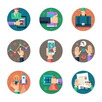 Business icon set Stock Illustration