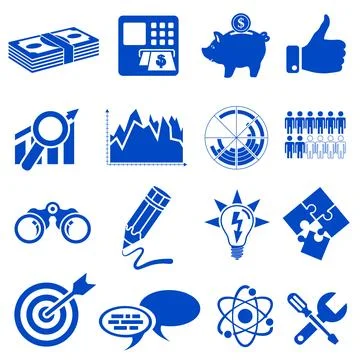 Business Icon Set Stock Illustration