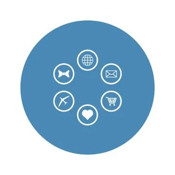 Business Icon Vector flat design style Stock Illustration