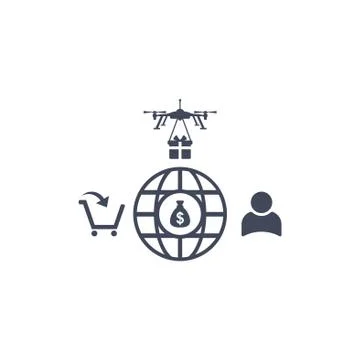 Business Icon Vector flat design style Stock Illustration