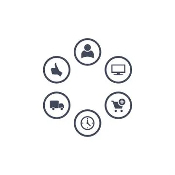 Business Icon Vector flat design style Stock Illustration