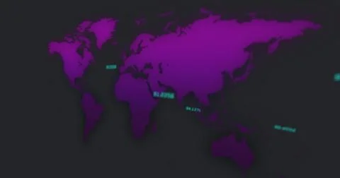 Business icons and data processing image over world map Stock Photos
