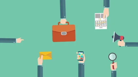 Business Icons Background Stock Footage 288685587