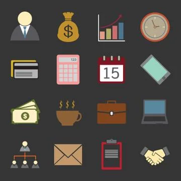 Business icons Stock Illustration