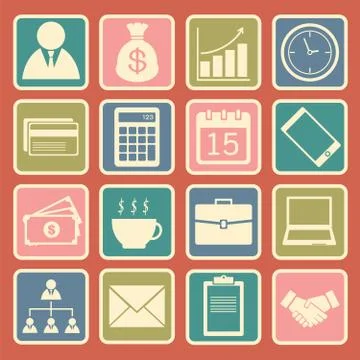 Business icons Stock Illustration