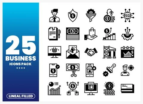 Business Icons Pack Stock Illustration