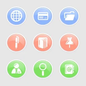 Business Icons Set Illustration