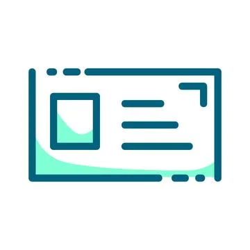 Business ID card e commerce dual tones icon. Stock Illustration