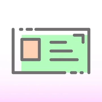 Business ID card e commerce colored icon logo. Stock Illustration