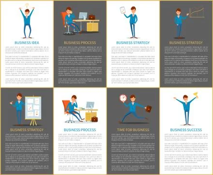 Business Idea and Strategy, Process and Plan Job イラスト素材