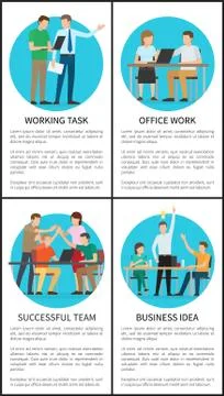 Business Idea and Working Task Vector Illustration 스톡 일러스트