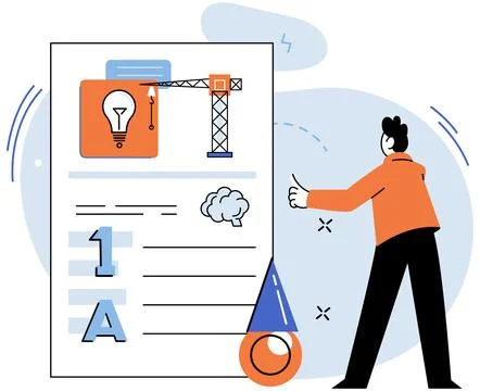 Business idea. Conceptual thinking allows entrepreneurs to identify patterns Stock Illustration