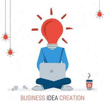 BUSINESS IDEA CREATION Stock Illustration