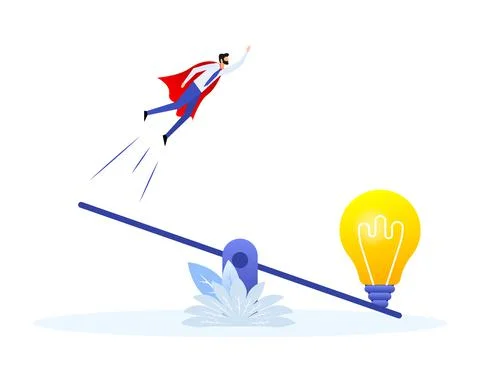 Business idea, idea creative, finding solution. Vector illustration. Иллюстрация