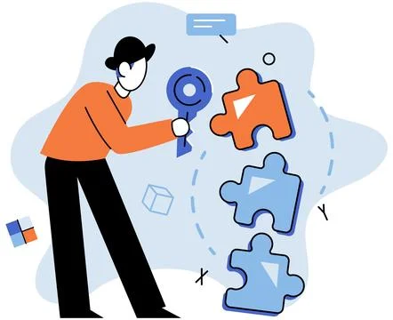 Business idea. It is process mapping out necessary steps, setting goals, and イラスト素材