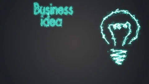 Business idea with a light bulb Stock Footage 84830427