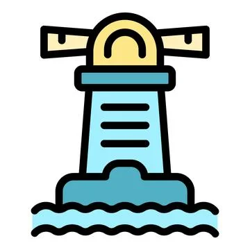 Business idea lighthouse icon vector flat Stock Illustration