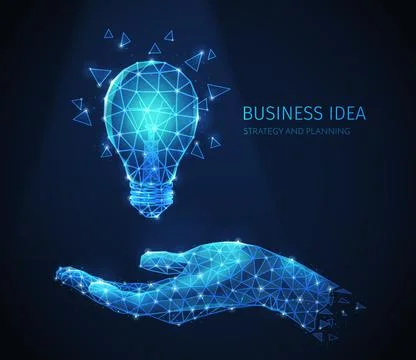 Business Idea Polygonal Composition Illustrazione stock