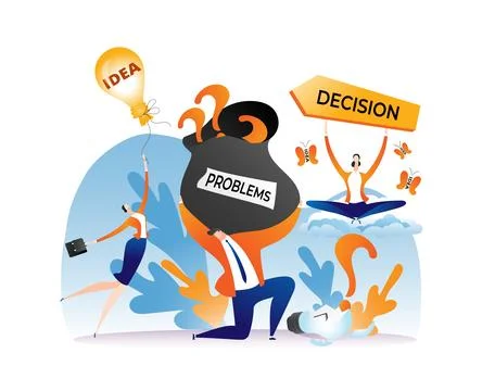 Business idea for problem decision concept, vector illustration. Person イラスト素材