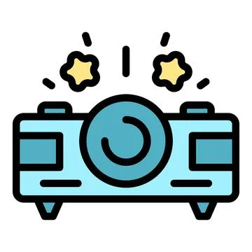 Business idea projector icon vector flat Illustrazione stock