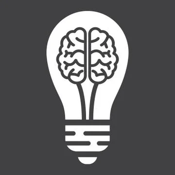 Business Idea solid icon, business and creativity Illustrazione stock