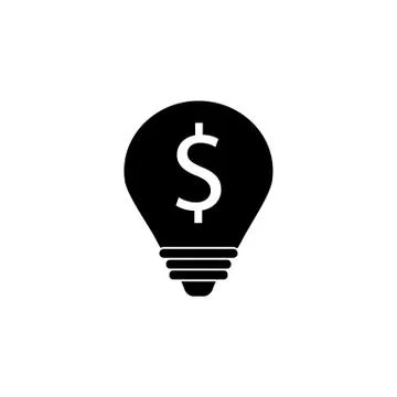 Business idea solid icon, finance and business Illustrazione stock