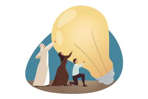 Business, idea, success, problem, teamwork concept Stock Illustration