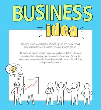 Business Idea with Text on Vector Illustration Stock Illustration