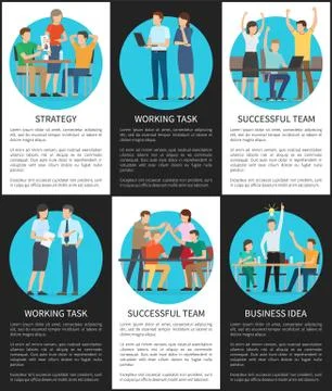 Business Idea Working Task Vector Illustration 스톡 일러스트