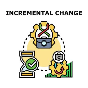 Business incremental change process increasing success and growth 스톡 일러스트
