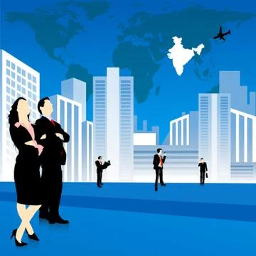 Business, india Stock Illustration