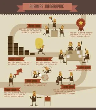 Business info graphic vector Illustrator Illustrazione stock