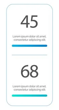 Business infographic, chart with step elements. Background with numbers, parts Stock Illustration
