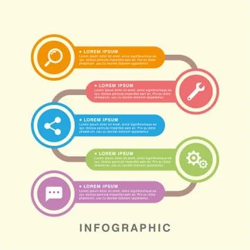 Business infographic data graph vector illustration. Stock Illustration
