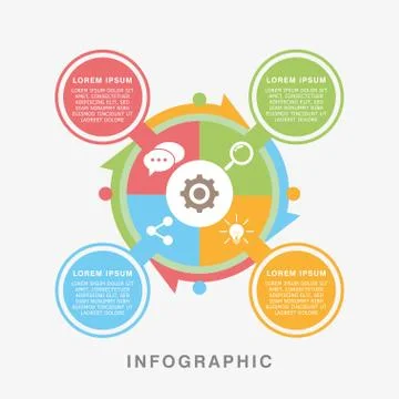 Business infographic data graph vector illustration. Stock Illustration