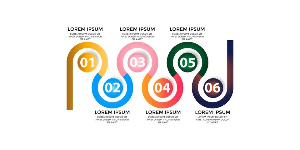 Business infographic design vector with multiple data sections, colorful bann Stock Illustration