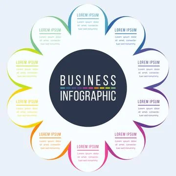 Business Infographic Diagram for Data Visualization 10 options イラスト素材