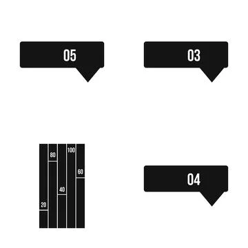Business infographic elements displaying steps and data analysis Stock Illustration