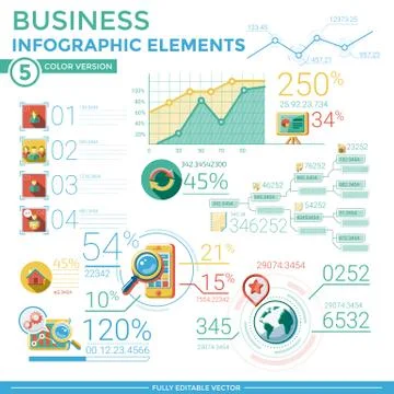 Business Infographic Elements イラスト素材
