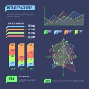 Business infographic elements template set. Stock Illustration
