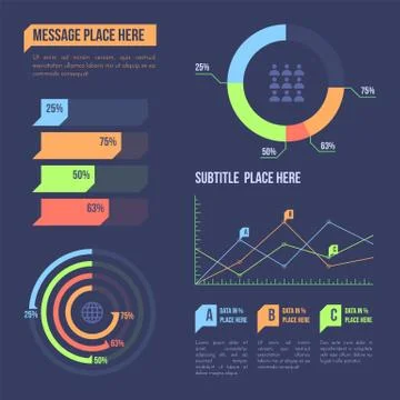 Business infographic elements template set. Stock-Illustration