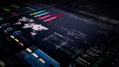 Business Infographic Presentation Display Screen Vidéo 234095574