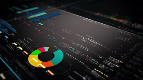 Business Infographic Presentation Display Screen Видео 234095602