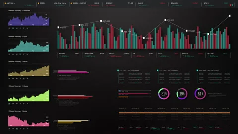Business Infographic Presentation Display Screen Vídeo Stock 234095760