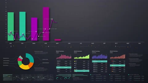 Business Infographic Presentation Display Screen Vídeo Stock 234095778