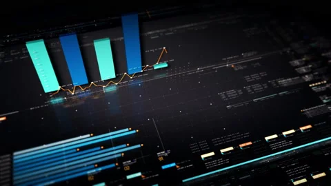 Business Infographic Presentation Display Screen Stock Footage 236341006