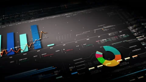Business Infographic Presentation Display Screen Stock-Footage 236344494