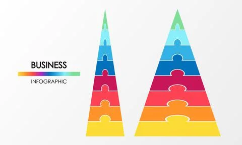Business infographic. Presentation with elements of graph, diagram with steps 库存插图