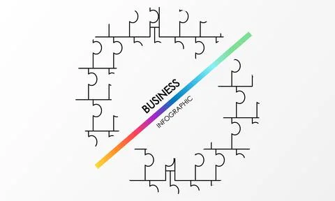 Business infographic. Presentation with elements of graph, diagram with steps イラスト素材