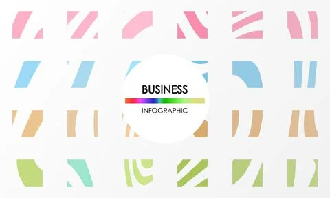 Business infographic. Presentation with elements of graph, diagram with steps 스톡 일러스트